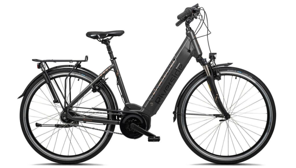 e bike city bike 28 zoll riverside city nexus 8 active plus 1 E-Bike Trekkingräder von Decathlon