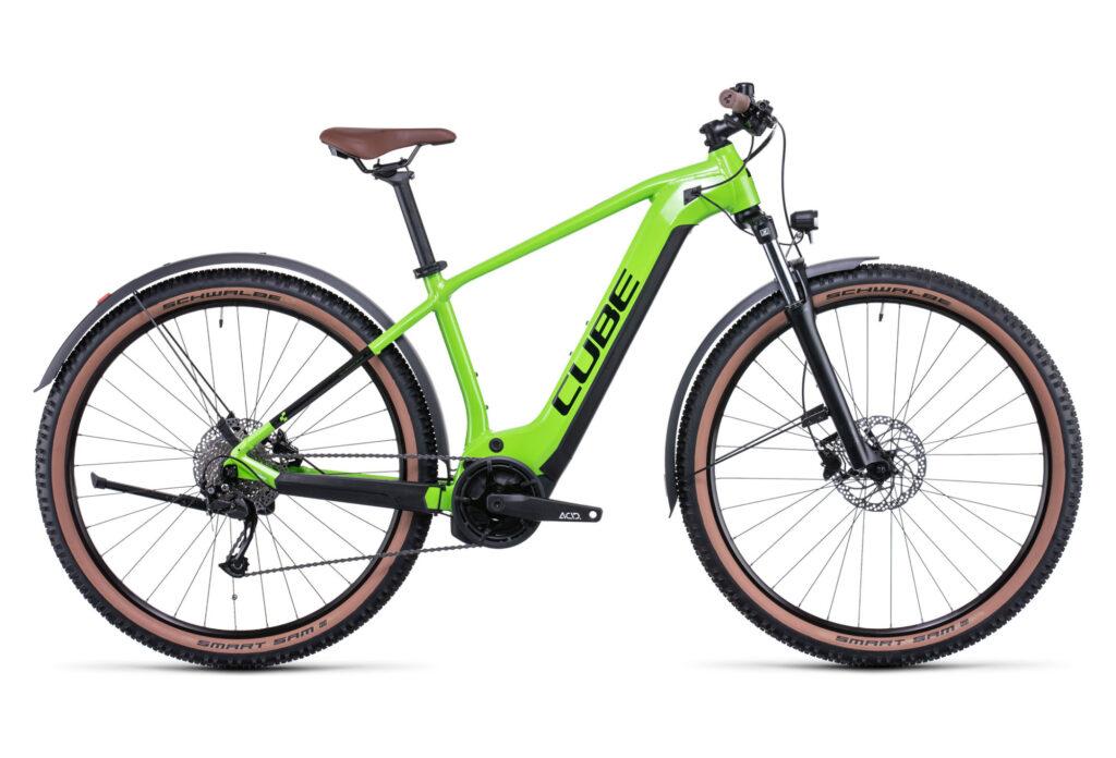 CUBE REACTION HYBRID PERFORMANCE 500 ALLROAD SHIMANO ALIVIO 9S 500 WH 29' 2022 SEMI-RIGID ELECTRIC MTB SHINY APPLE GREEN