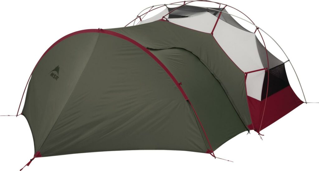 Zelte für Radreisen und Radurlaub MSR GearShed Green V2